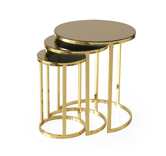 ARAS Nesting Table Set (Gold)