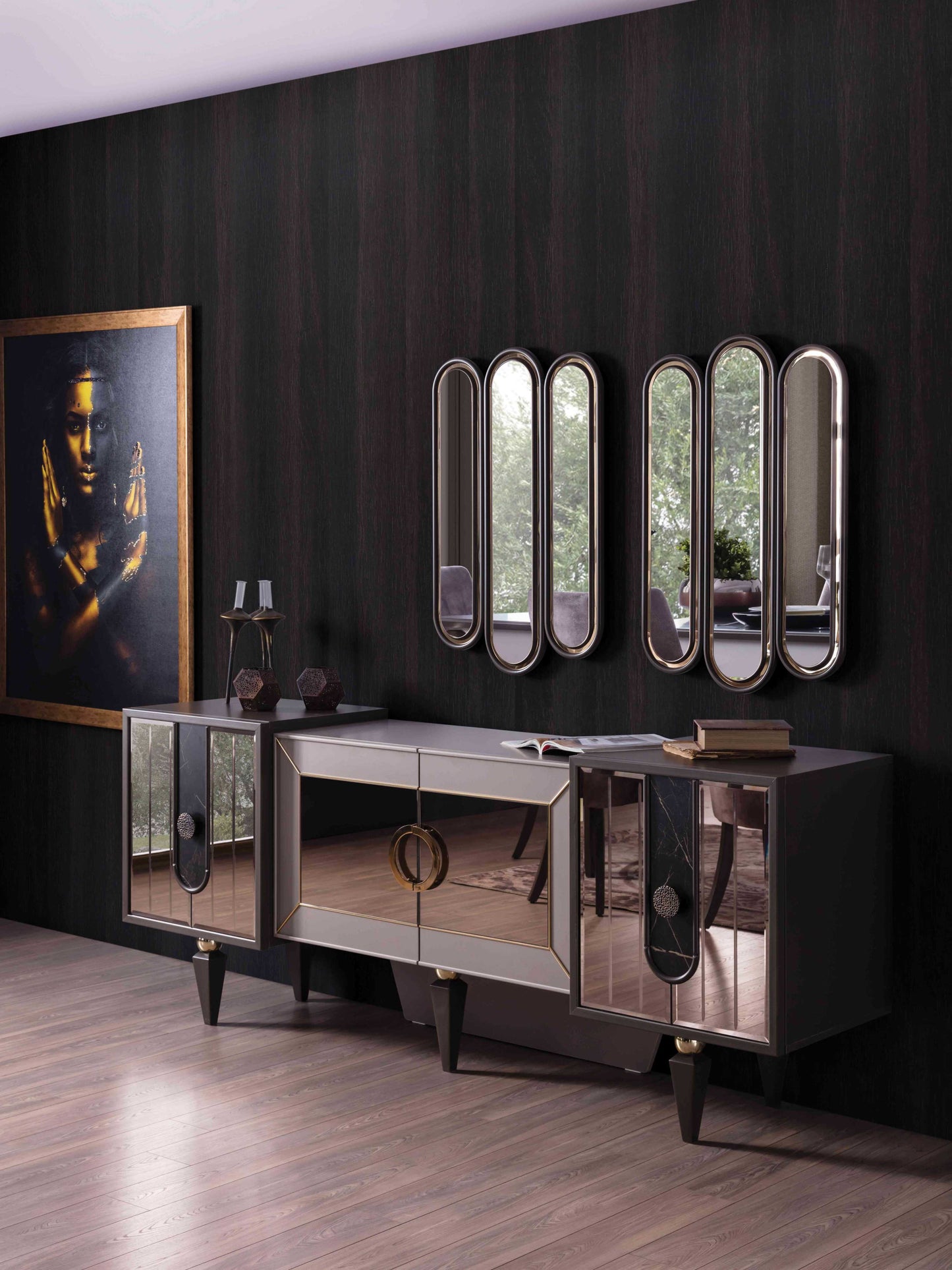 LIZBON - Buffet Cabinet with Mirror