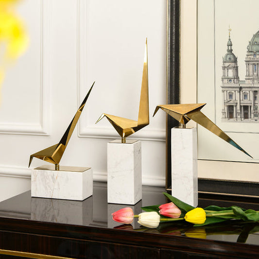 White Marble Paper Crane (bird)