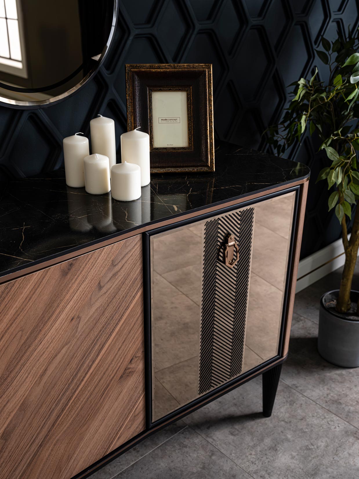 ISTINYE - Buffet Cabinet with Mirror