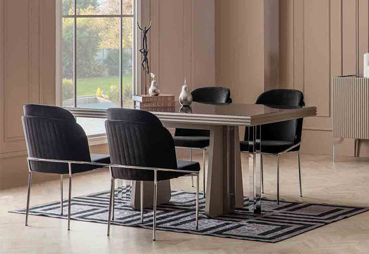 ZIRKON - Dining Set ( 6 Chairs +Table )